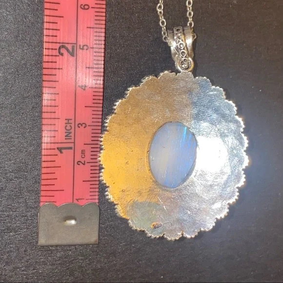 Moonstone Natural Gemstone Handcrafted vintage inspired Pendant - Picture 5 of 6